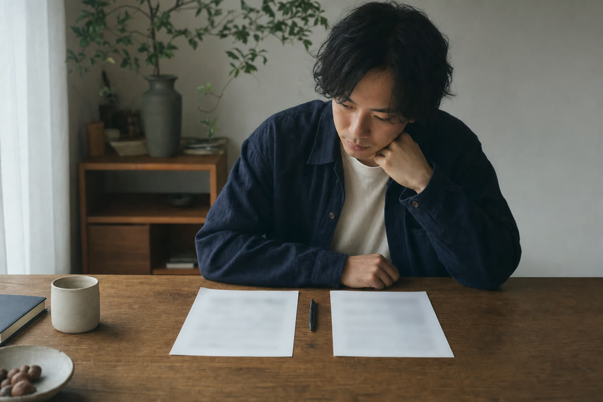 求人の下書きと退職の書類