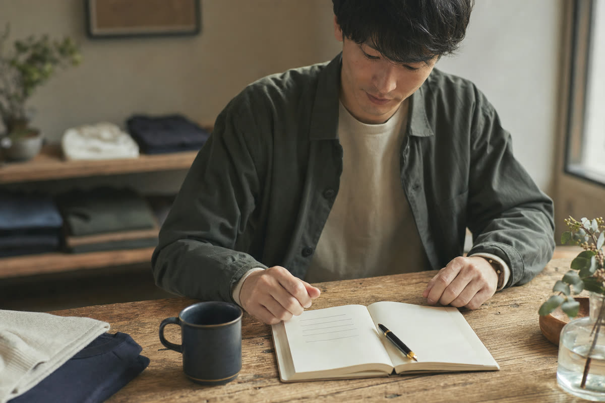 6つの類型を短い言葉で並べて書いたノート